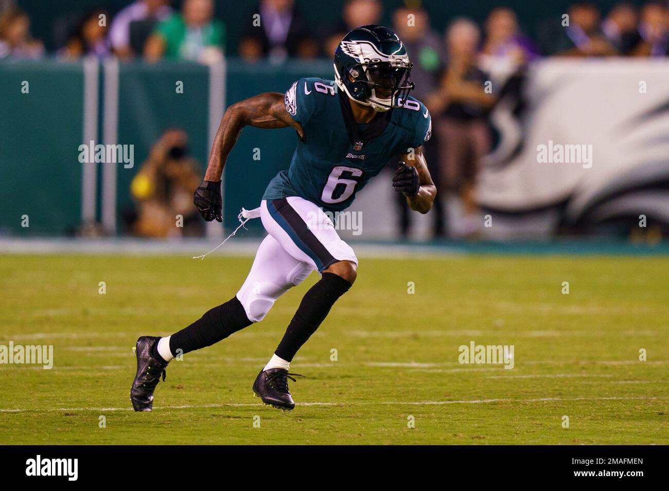 Philadelphia Eagles wide receiver DeVonta Smith (6) in action during