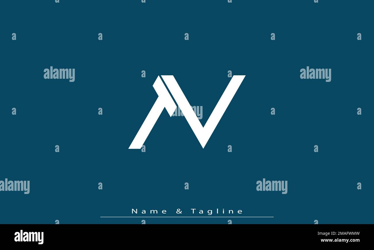Alphabet letters Initials Monogram logo TV , VT Stock Vector