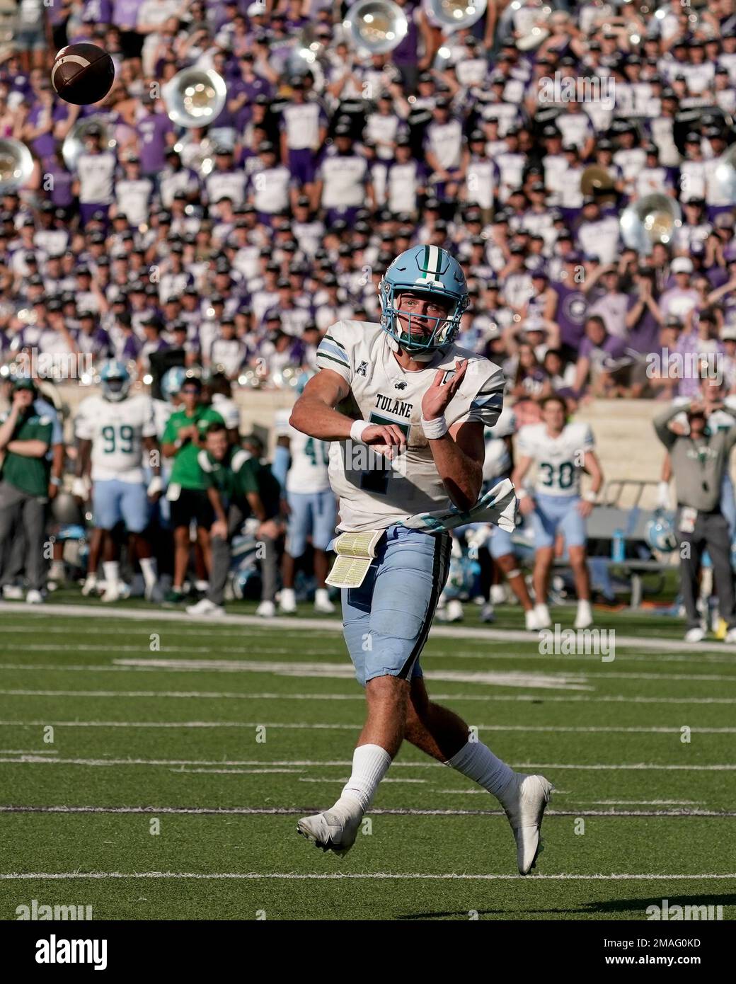 Tulane quarterback Michael Pratt passes during the second half of an NCAA college football game