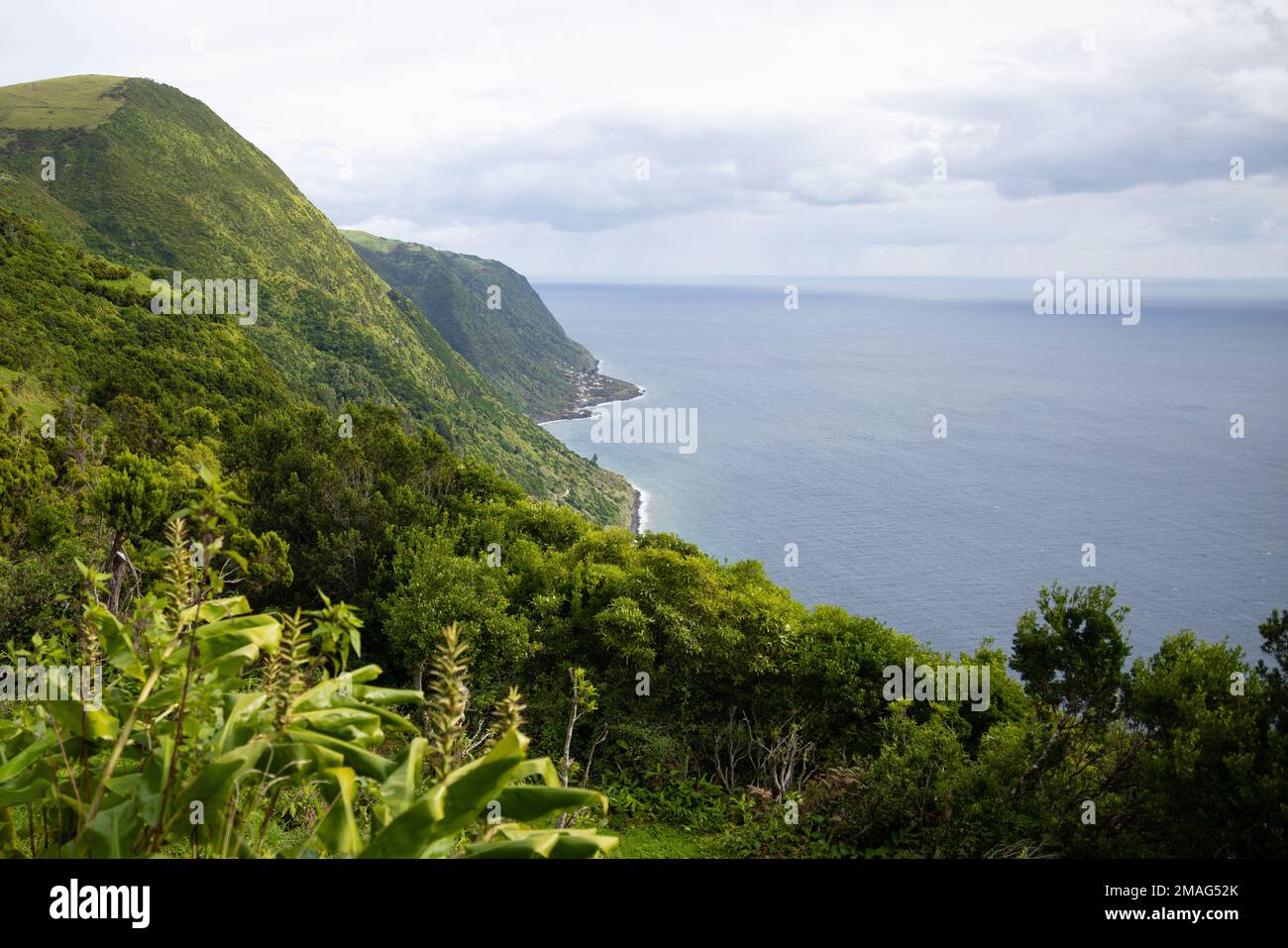 Southeast coast of São Jorge island in the Azores Stock Photo