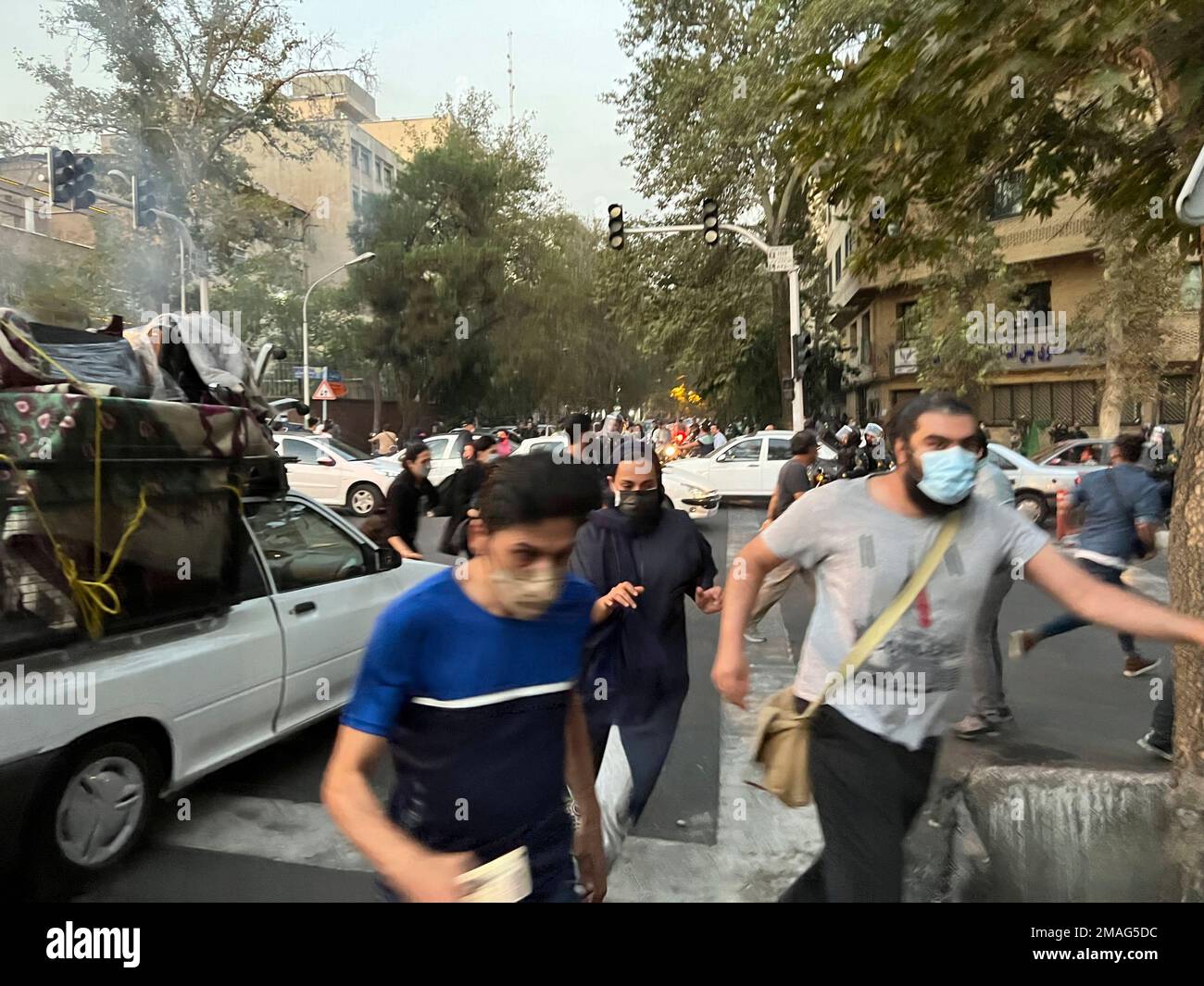 In this Monday, Sept. 19, 2022, photo taken by an individual not