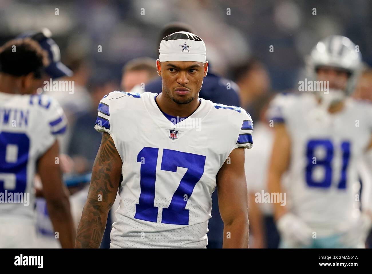 Dallas Cowboys wide receiver Dennis Houston walks along the sideline