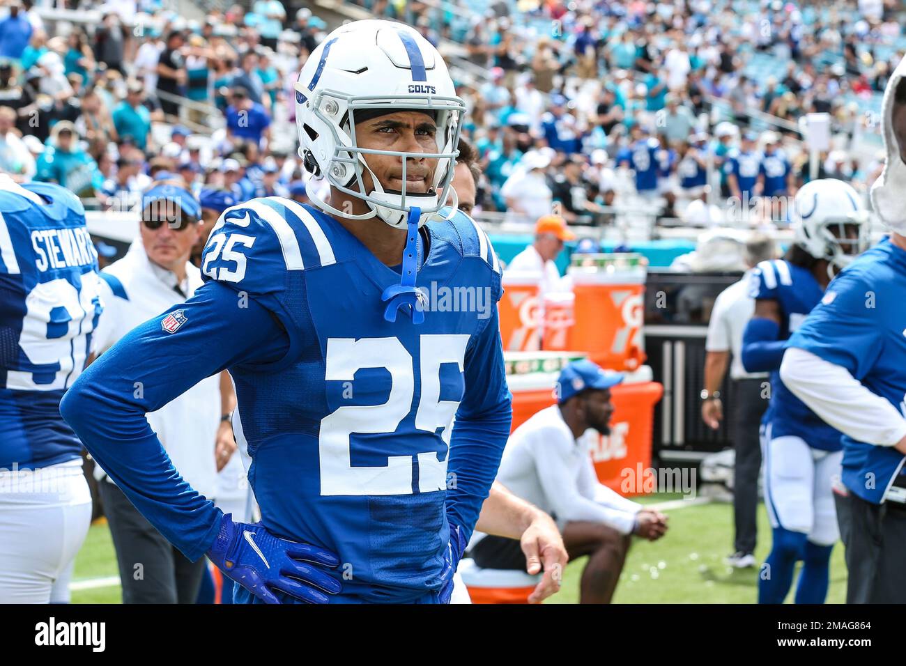 Indianapolis Colts safety Rodney Thomas II (25) in action against