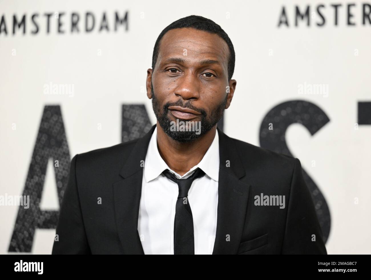 Leon Robinson attends the world premiere of "Amsterdam" at Alice Tully