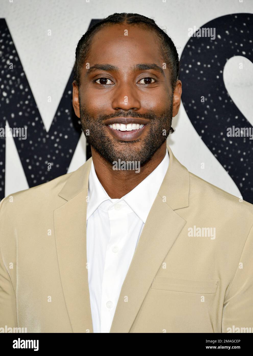 John David Washington attends the world premiere of "Amsterdam" at