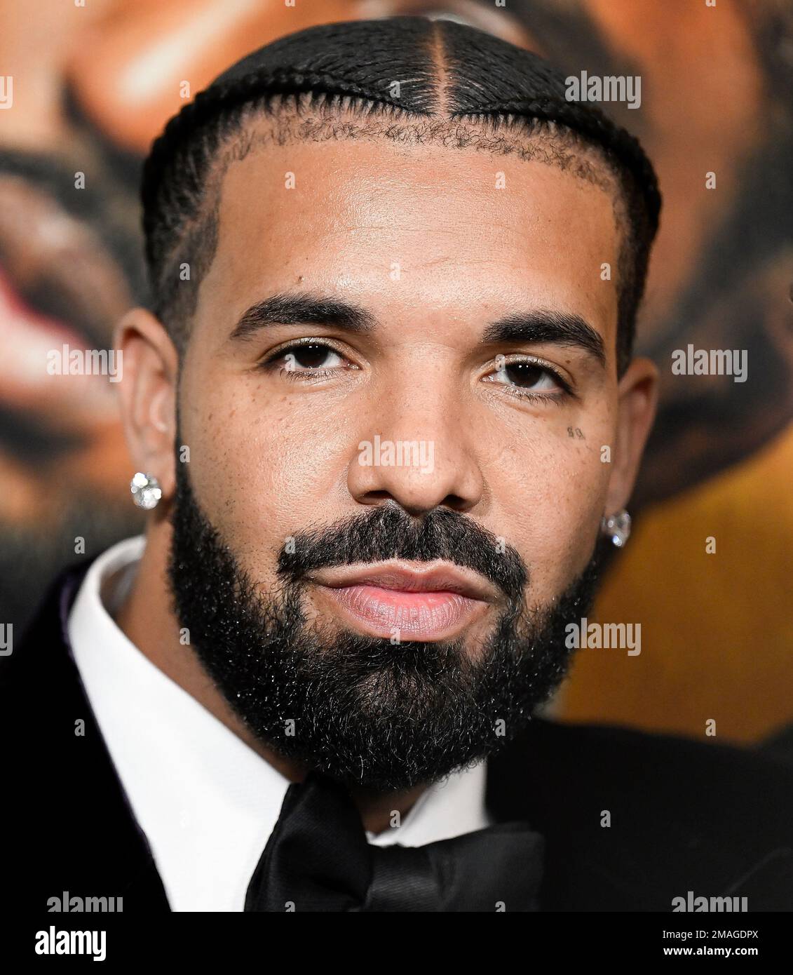 Drake attends the world premiere of "Amsterdam" at Alice Tully Hall on ...