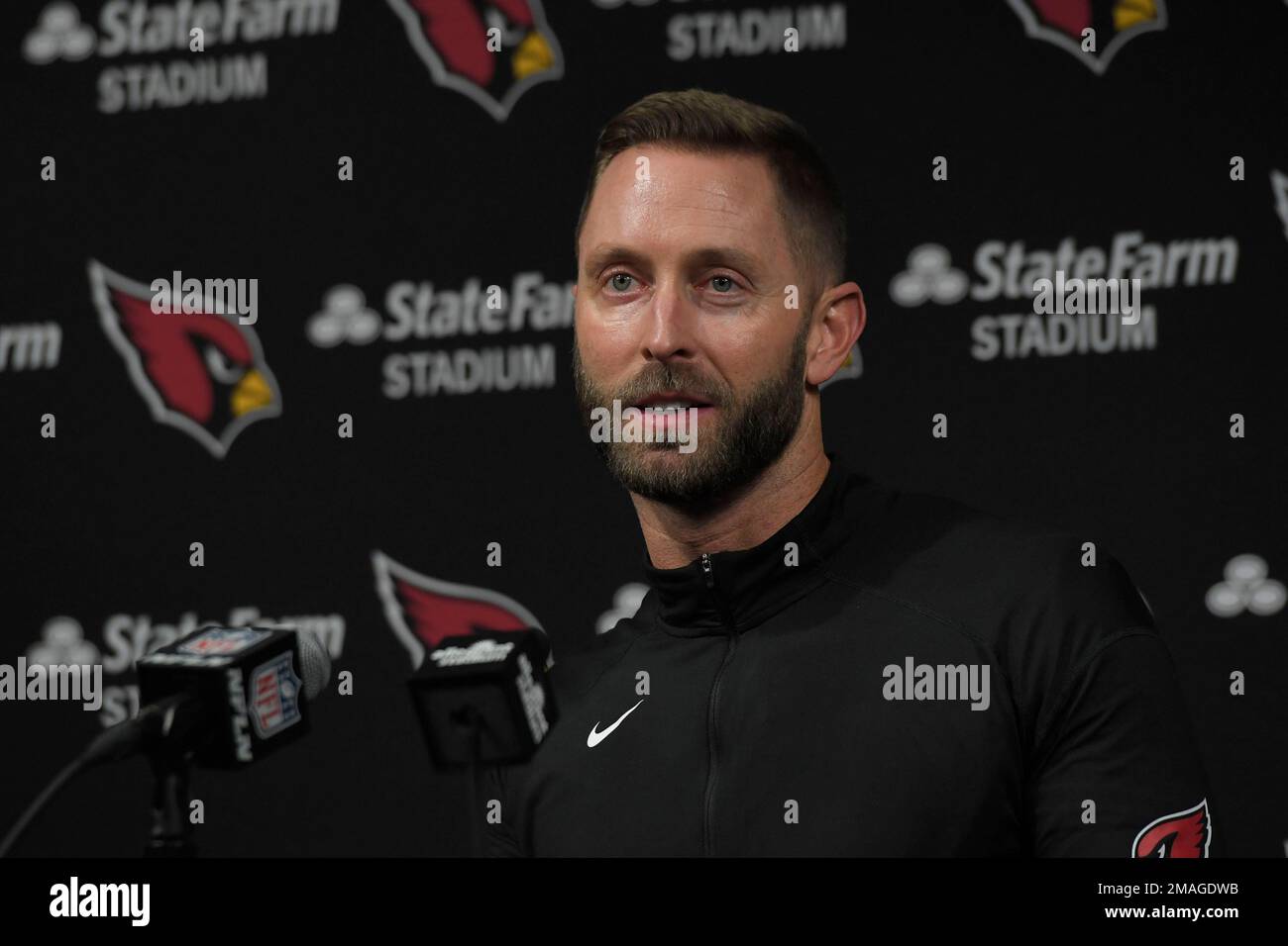 Arizona Cardinals Head Coach Kliff Kingsbury Answers Questions After An ...