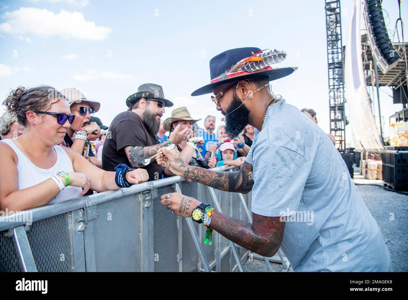 Justin Sutherland is seen at Bourbon and Beyond Music Festival at