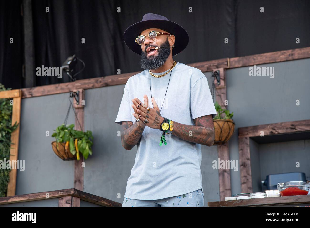 Justin Sutherland is seen at Bourbon and Beyond Music Festival at