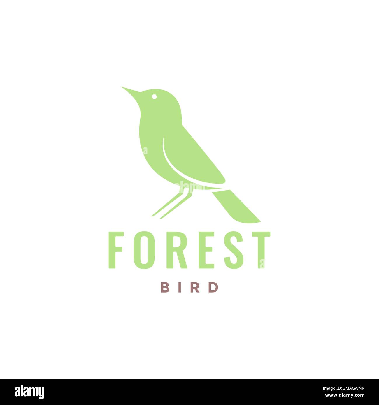 little bird forest typical white eyes isolated modern logo design vector icon illustration template Stock Vector