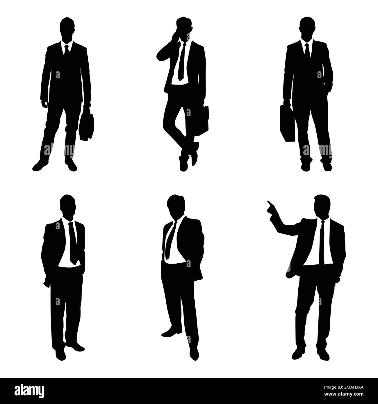 Vector illustration of a businessman on white background Stock Vector ...