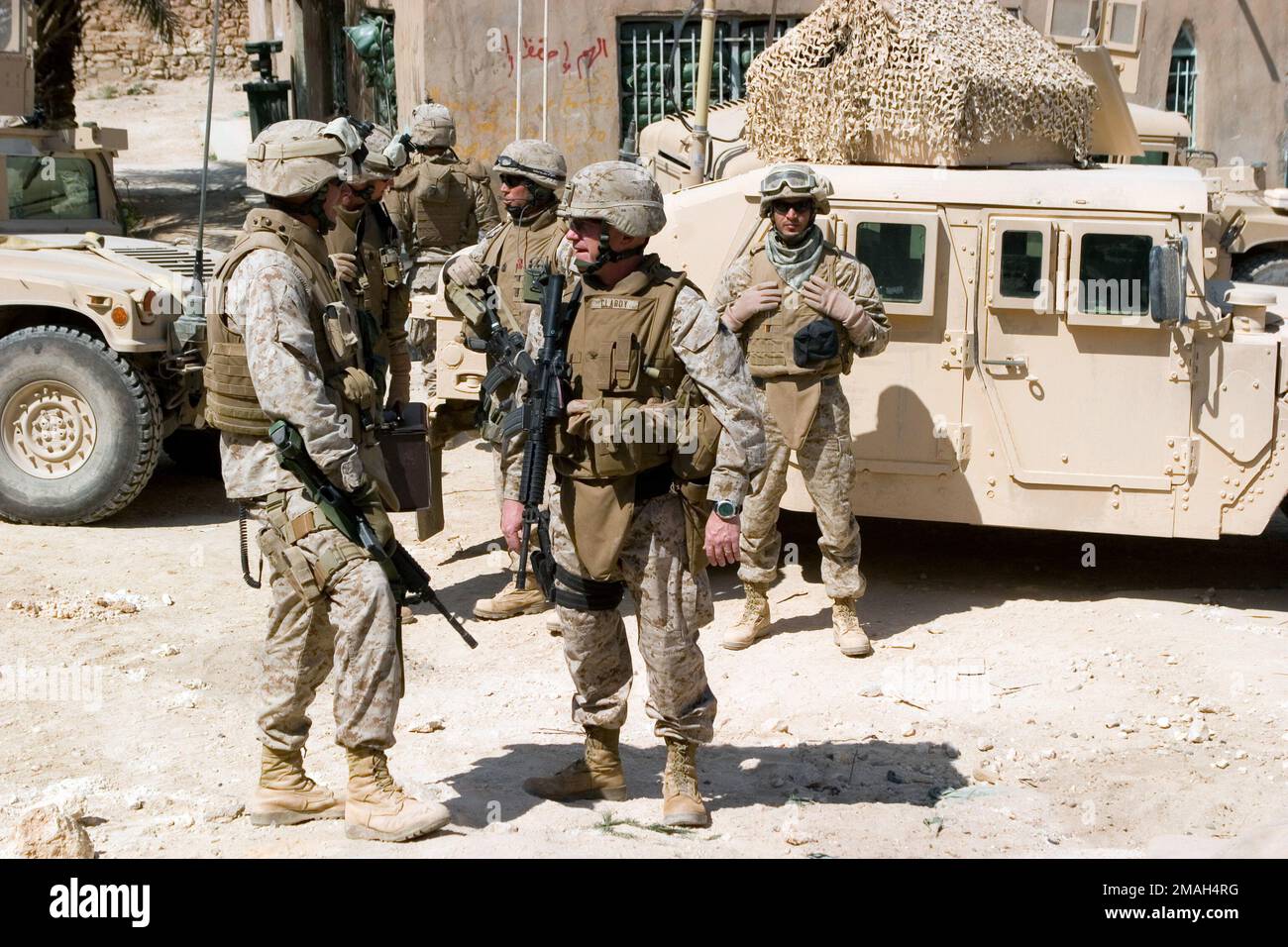 070322-M-9876R-001. Subject Operation/Series: IRAQI FREEDOM Base: Haditha State: Al Anbar Country: Iraq (IRQ) Scene Major Command Shown: RCT-2, 2/4 Stock Photo