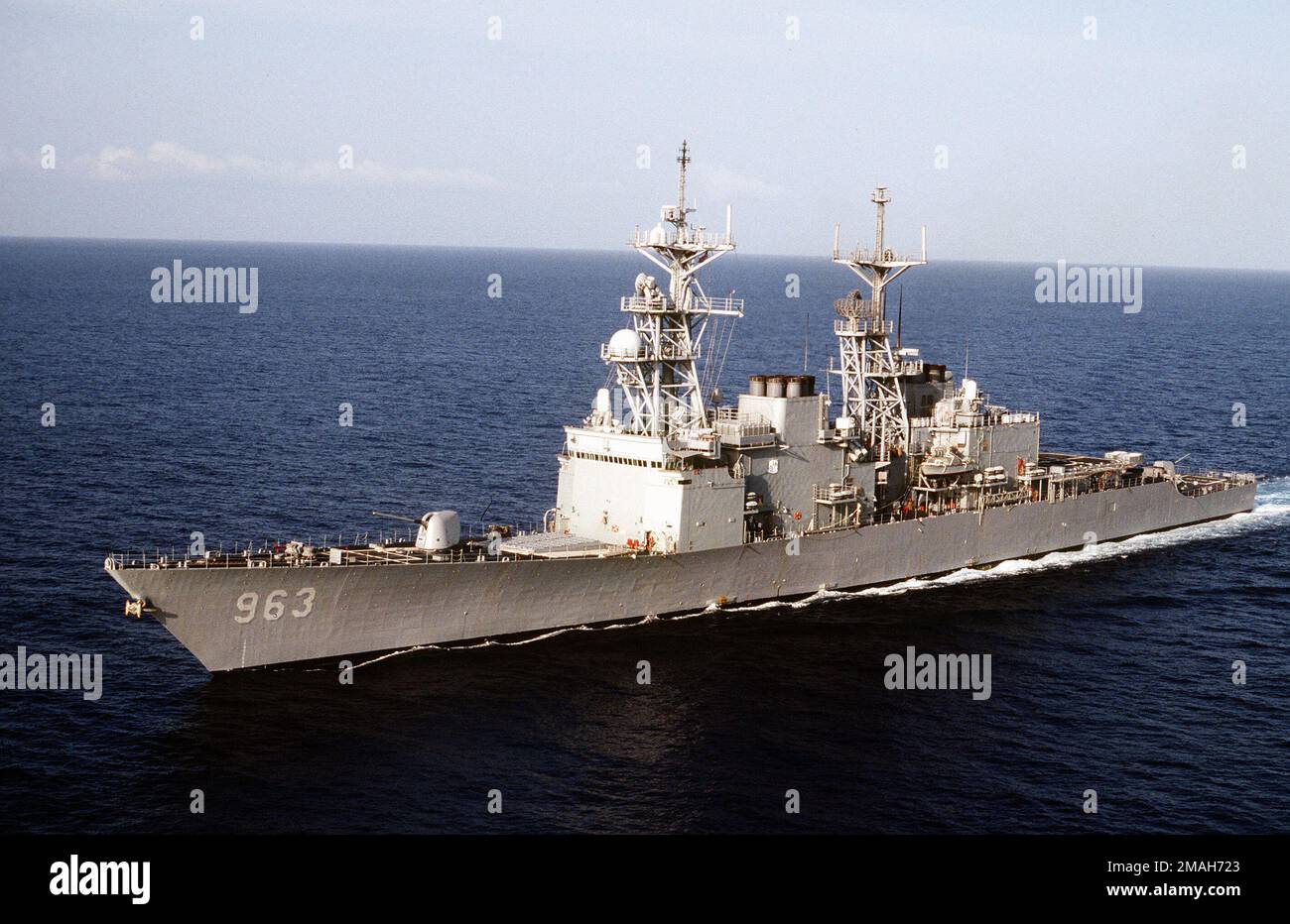 A port bow view of the destroyer USS SPRUANCE (DDG-963) homeported at ...