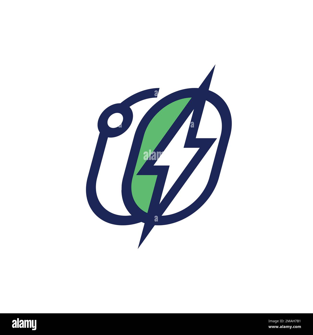 Flash Thunderbolt Energy Power Logo design template vector linear style.EPS 10 Stock Vector