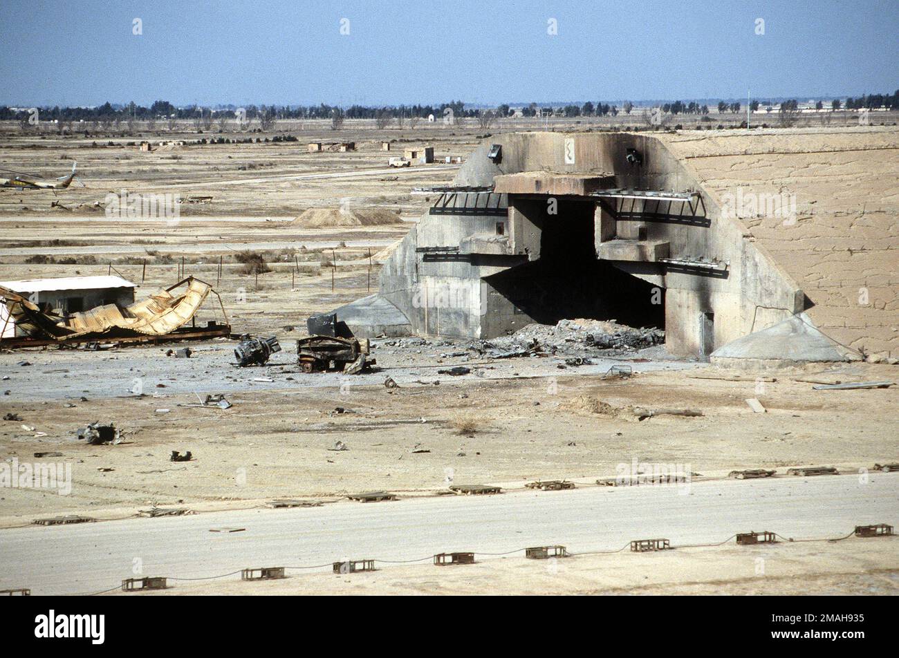 Debris Litters The Apron In Front Of A Hardened Aircraft Shelter Debris Litters The Apron In Front Of A Hardened Aircraft Shelter
