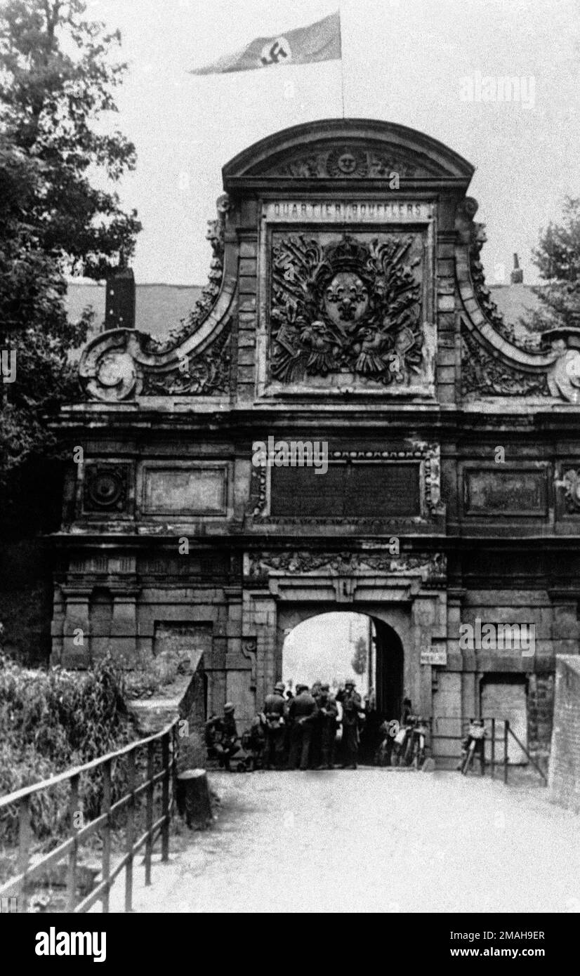 FILE - The Swastika flying over the citadel of Lille, France on June 20 ...