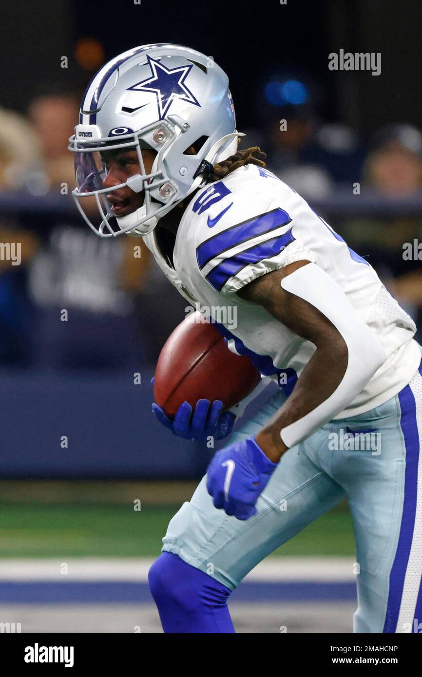 Dallas Cowboys wide receiver KaVontae Turpin (9) is seen after an NFL  football game against the New York Giants, Thursday, Nov. 24, 2022, in  Arlington, Texas. Dallas won 28-20. (AP Photo/Brandon Wade