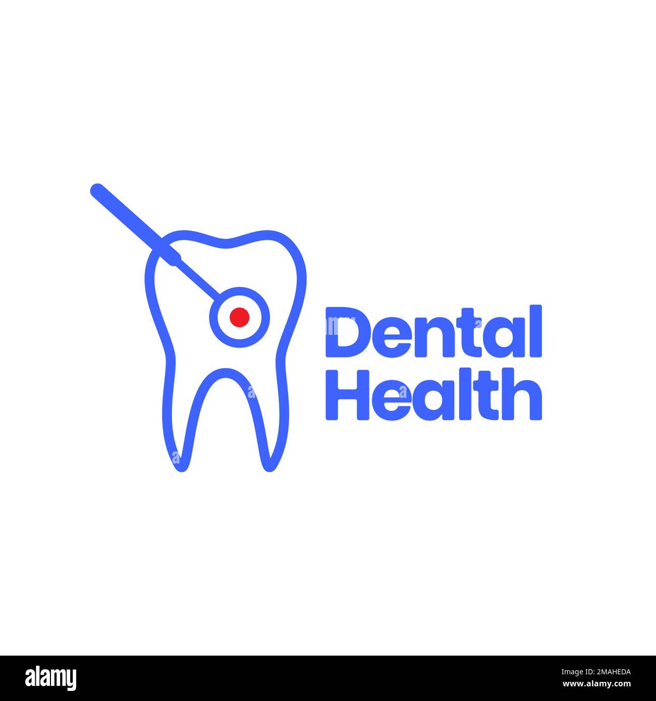 dental health tooth magnifying glass care logo design vector icon ...