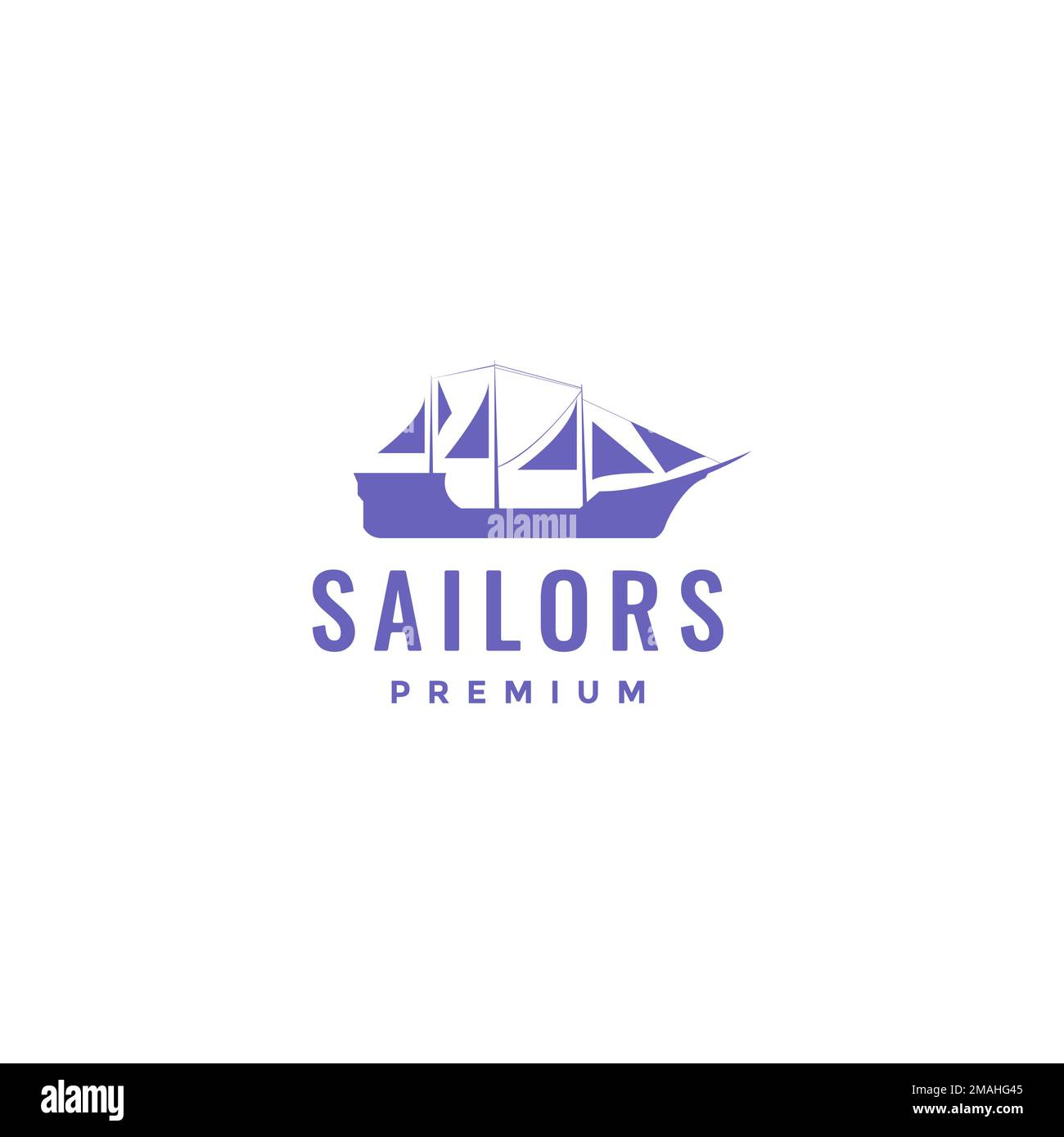 galley boat wood sailing traditional sailors line logo design vector icon illustration template Stock Vector