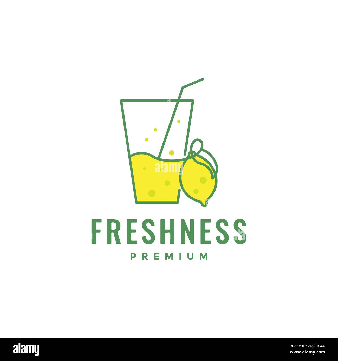 fresh drink ice lemonade yellow for hot day abstract logo design vector