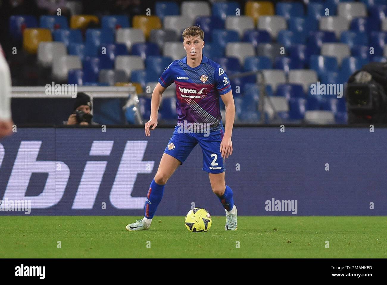 Naples, Italy. 17 Jan, 2023. Jack Hendry of US Cremonese during the Coppa Italia match between SSC Napoli and US Cremonese at Stadio Diego Armando Mar Stock Photo