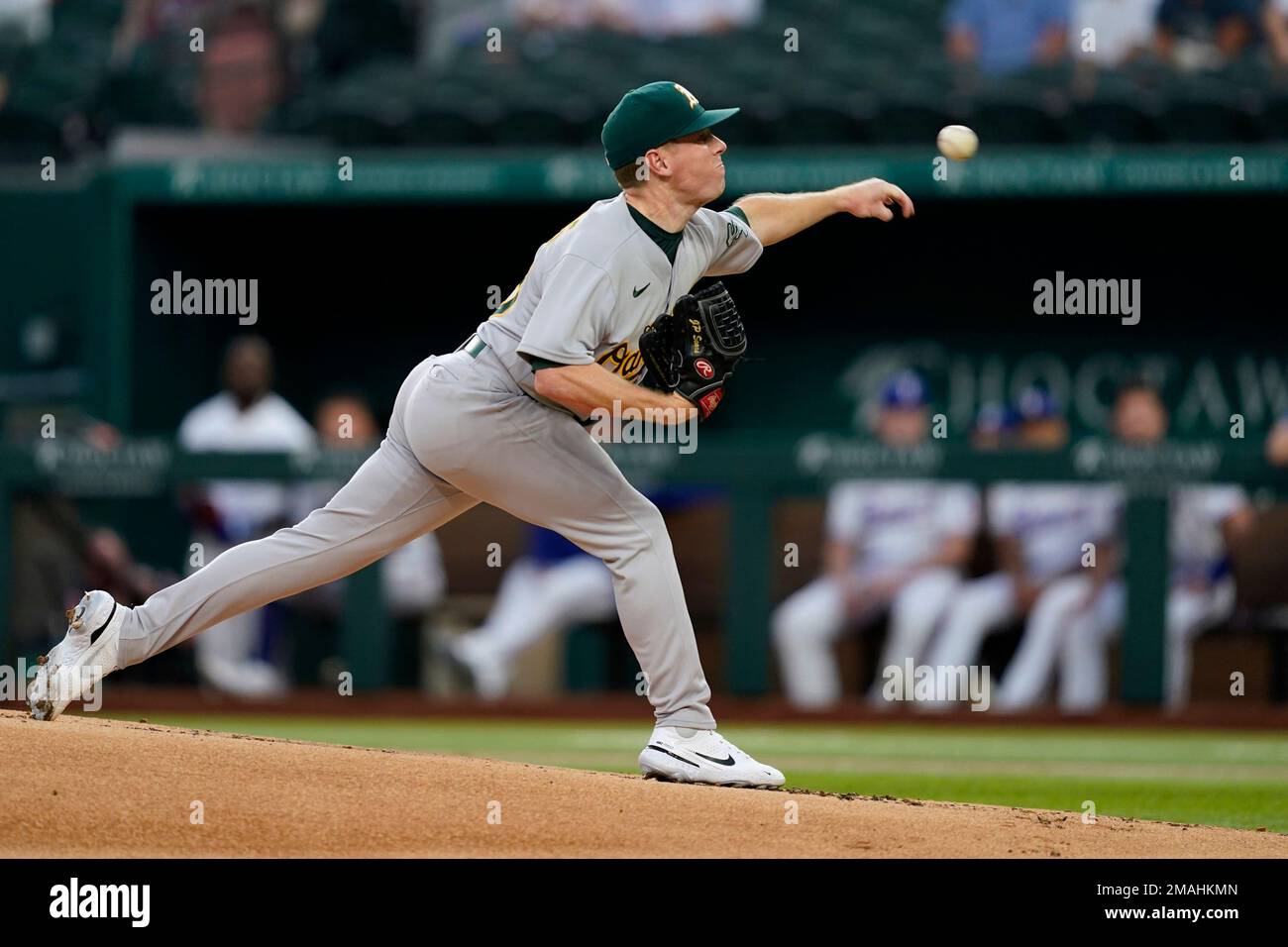 This is a 2023 photo of starting pitcher JP Sears (38) of the Oakland  Athletics baseball team. This image reflects the Oakland Athletics active  roster as of Thursday, Feb. 23, 2023, when