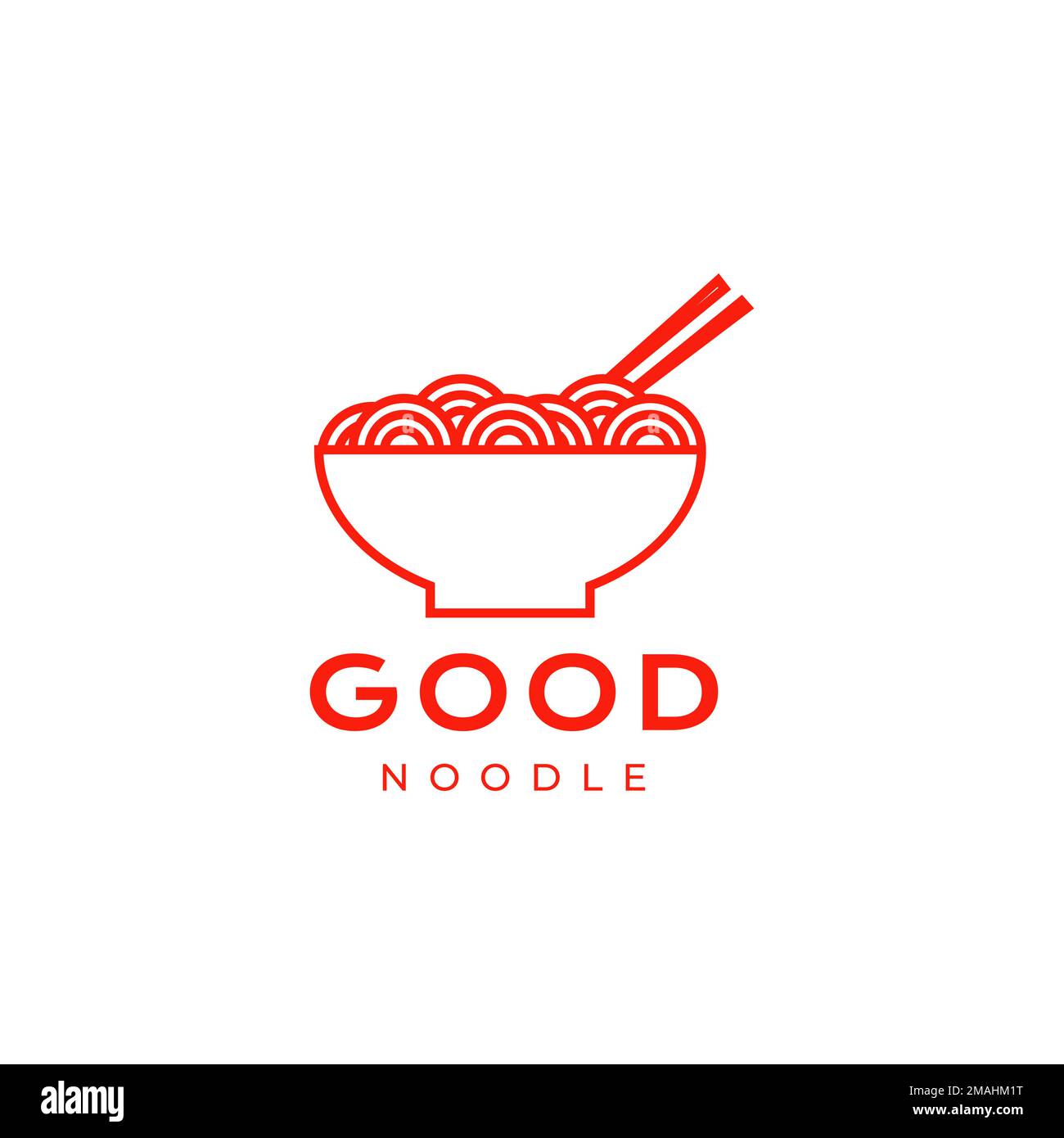 noodle bowl chopstick delicious menu taste recipe logo design vector
