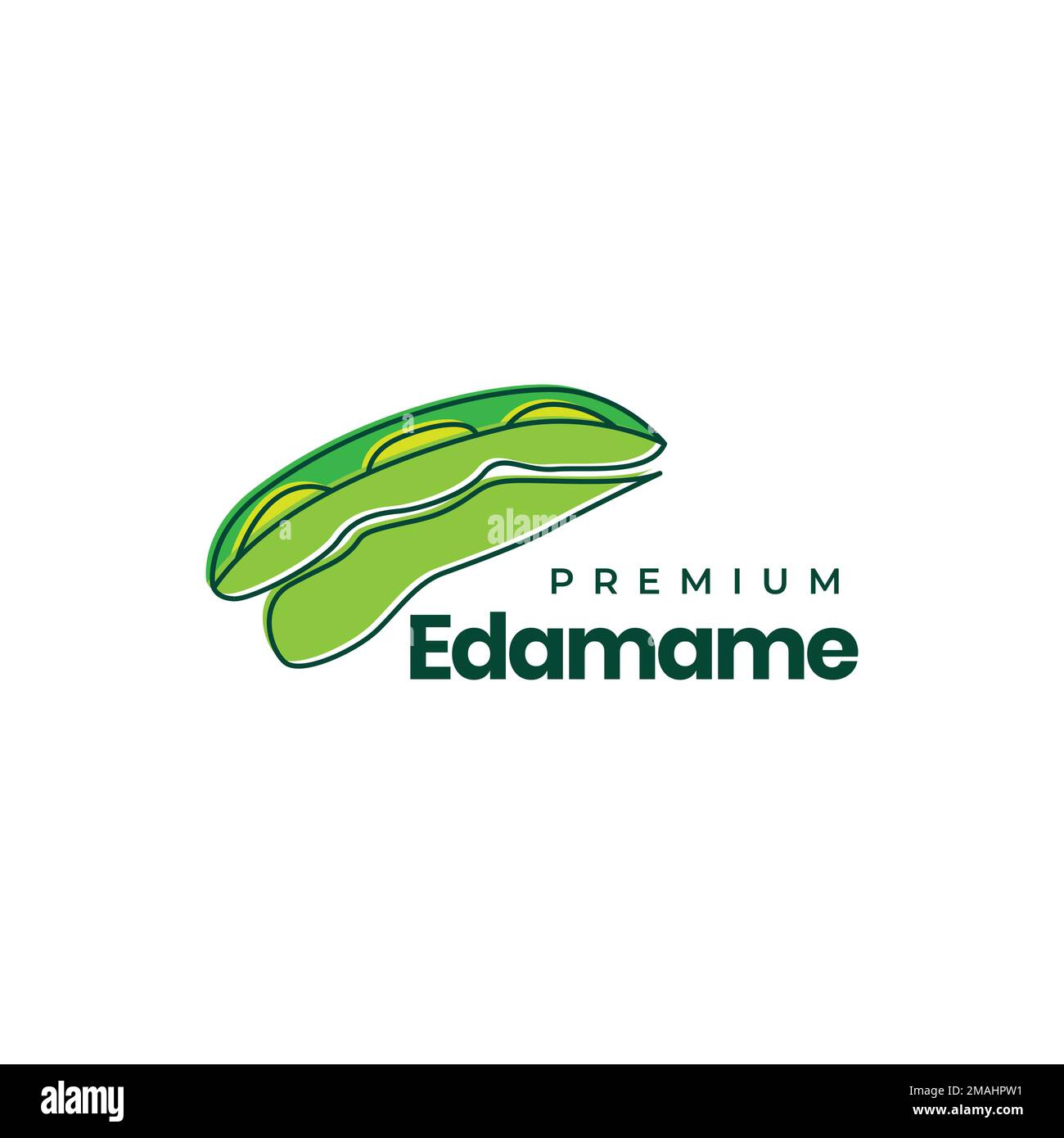 vegetable edamame plant peanut food colorful logo design vector icon illustration template Stock Vector