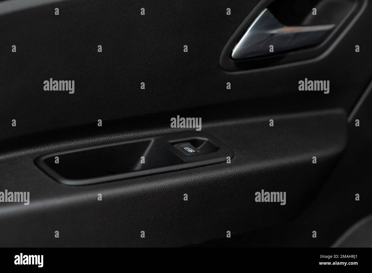 Car window control panel. Automatic power window up and down button