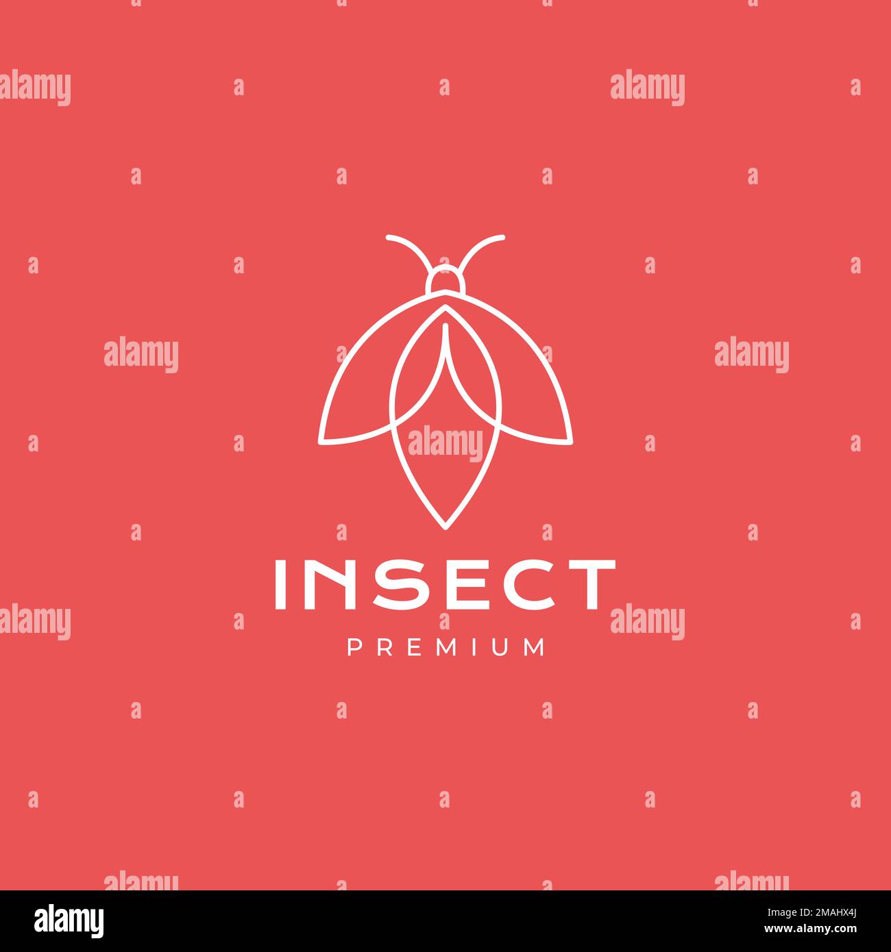 insect young butterfly geometric line minimal logo design vector icon ...