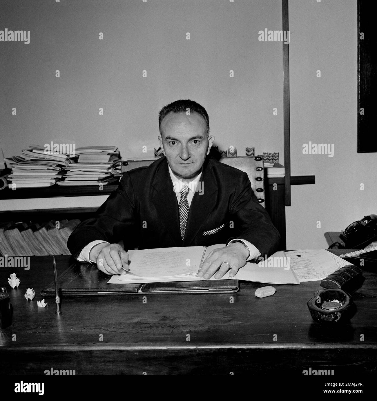 Milan lawyer Michele Sindona pictured in his studio in Italy, Aug. 13