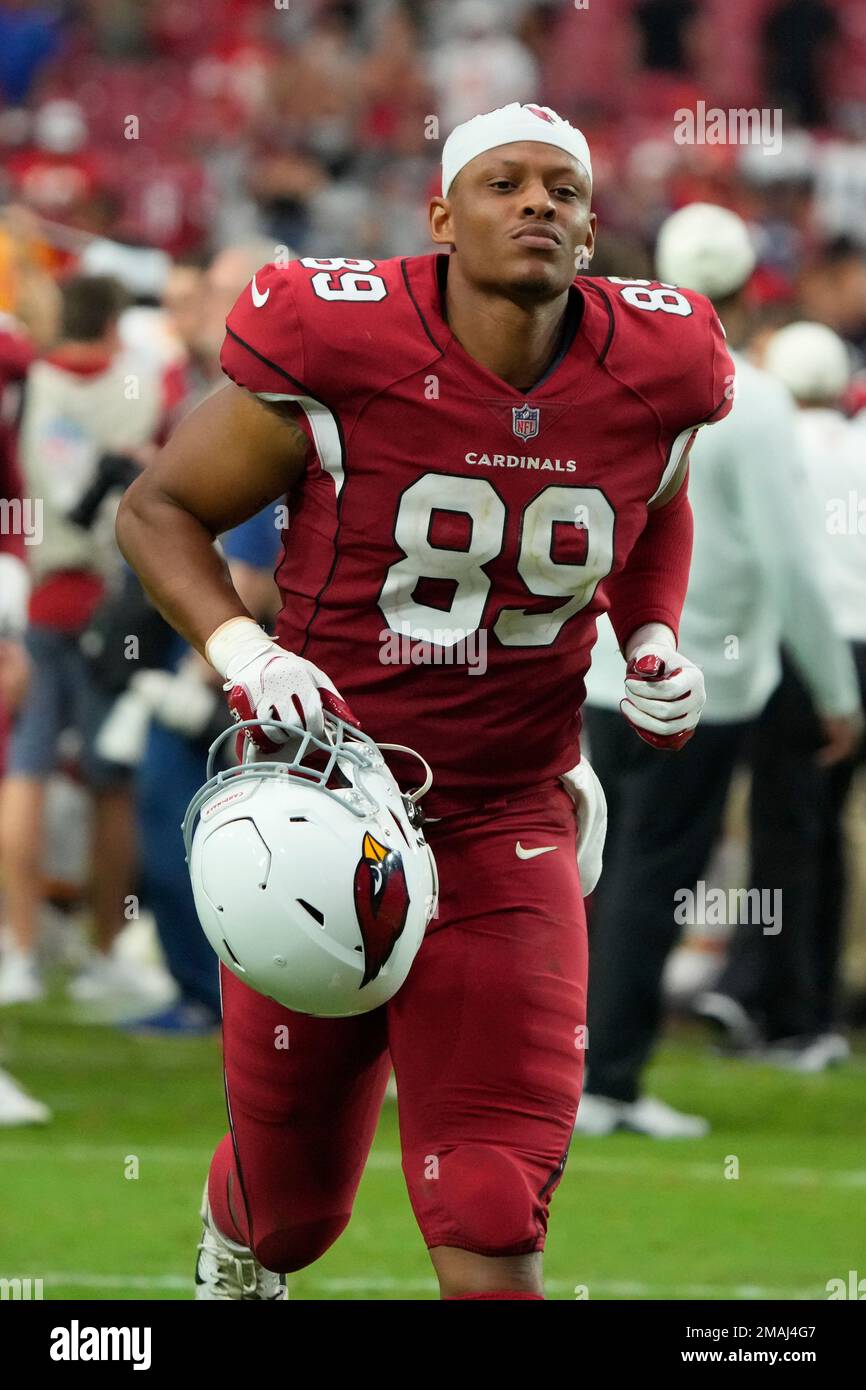 Arizona Cardinals tight end Stephen Anderson (89) during the first half of  an NFL football game against the Kansas City Chiefs, Sunday, Sept. 11, 2022,  in Glendale, Ariz. (AP Photo/Rick Scuteri Stock