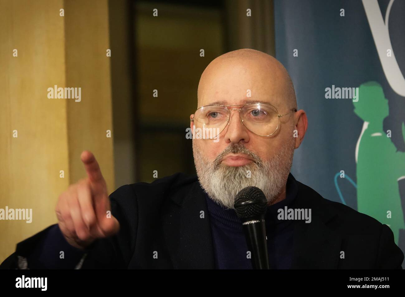Stefano Bonaccini, candidate for national secretary of the Democratic Party and president of the Emilia Romagna region Stock Photo