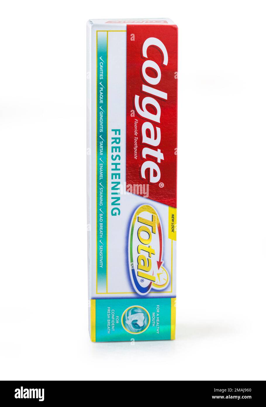 Warsaw, Poland - November 04, 2016 Package of Colgate toothpaste cavity protection. Stock Photo