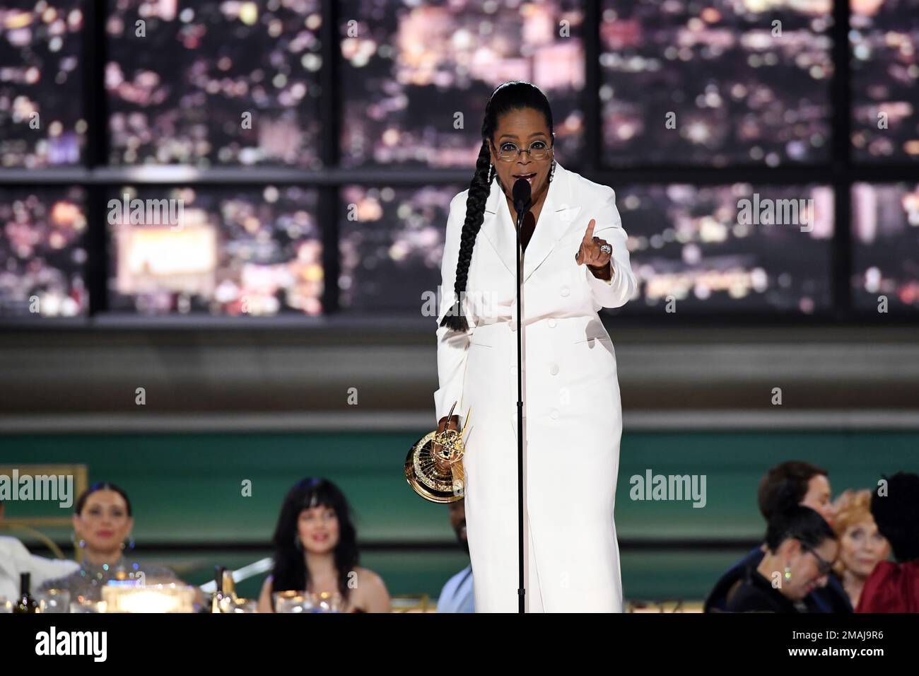 Oprah Winfrey presents the Emmy for outstanding lead actor in a limited