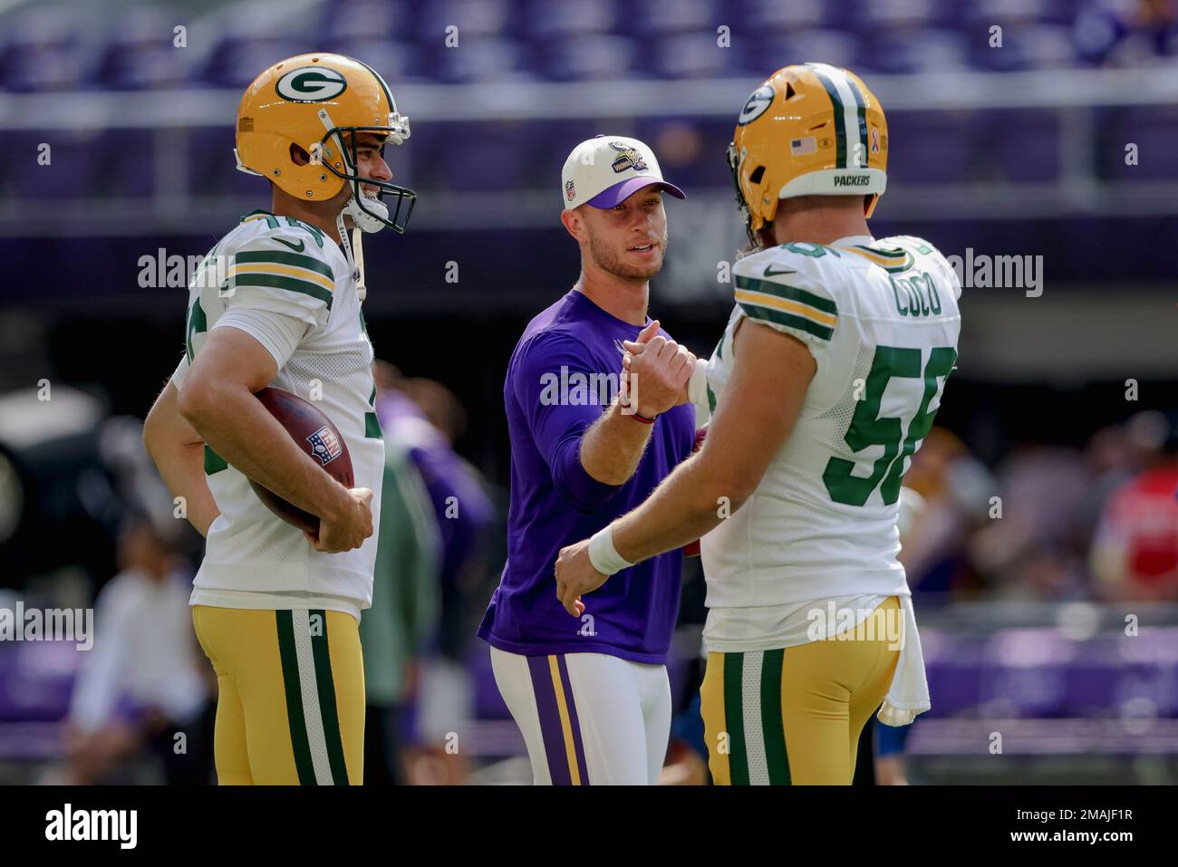 Green Bay Packers' Jack Coco rides a bike to NFL football training camp  Saturday, July 29, 2023, in Green Bay, Wis. (AP Photo/Morry Gash Stock  Photo - Alamy