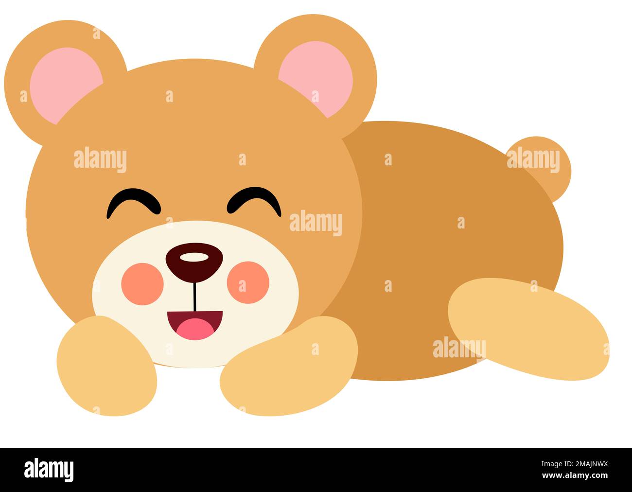 Cute brown teddy bear lying down Stock Photo - Alamy