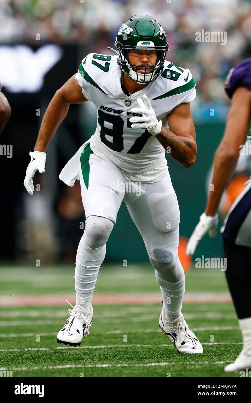 New York Jets tight end C.J. Uzomah (87) in action against the