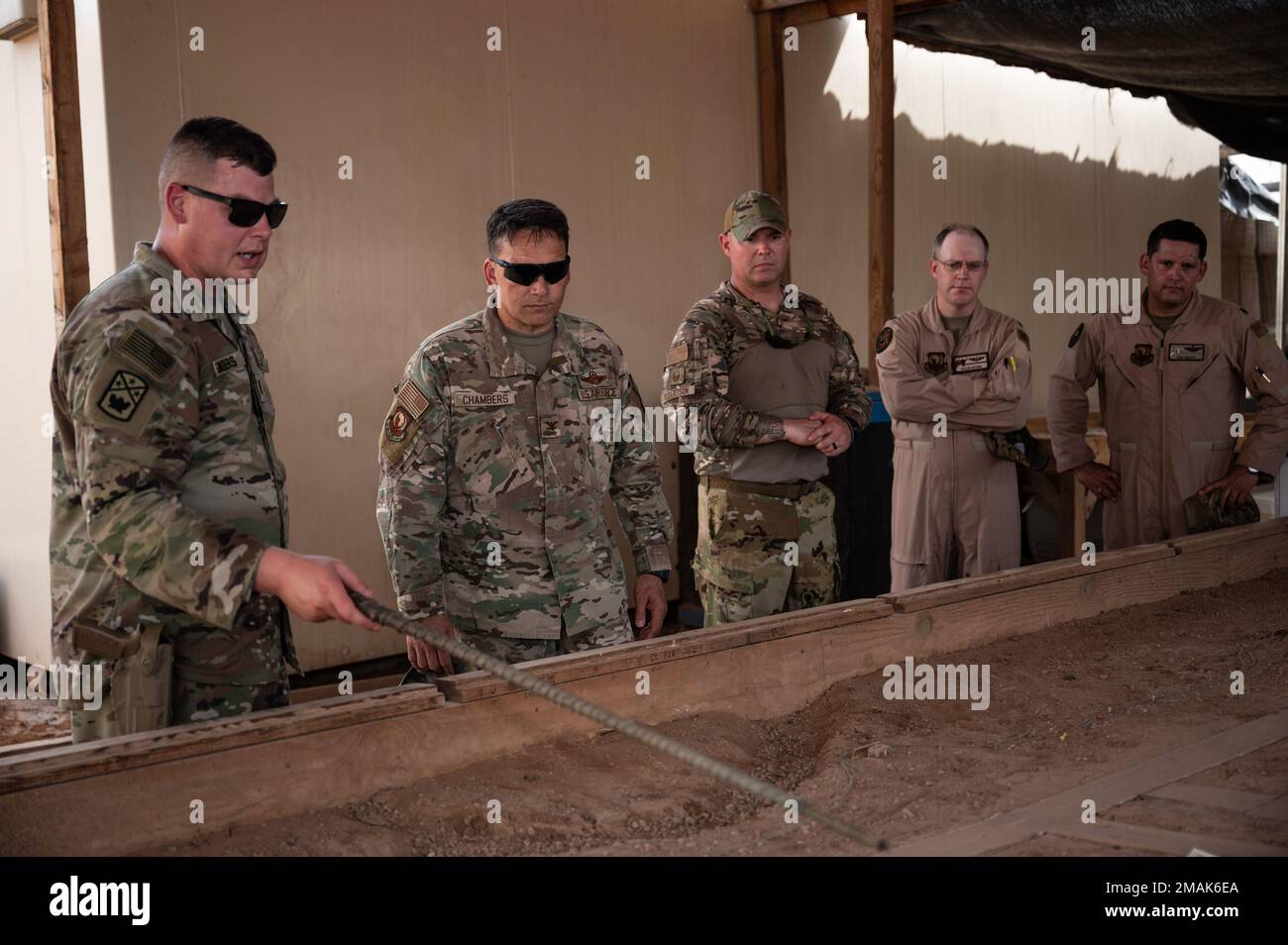 U.S. Air Force Airmen with the 449th Air Expeditionary Group (AEG) and ...