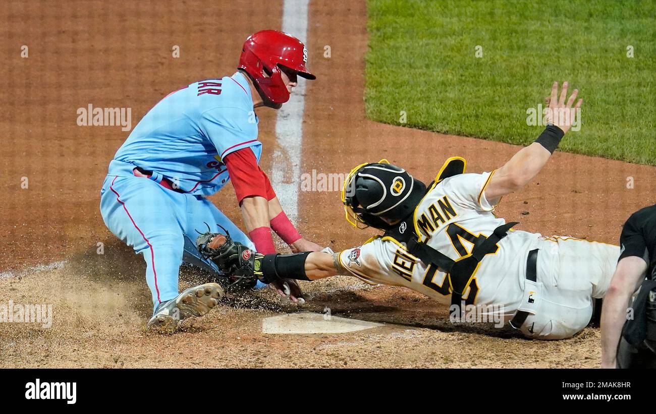 Aug 14, 2021: St. Louis Cardinals right fielder Lars Nootbaar (68) watches  a deep fly ball at Kauffman Stadium in Kansas City, MO. Cardinals defeated  the Royals 9-4 . Jon Robichaud/CSM Stock Photo - Alamy