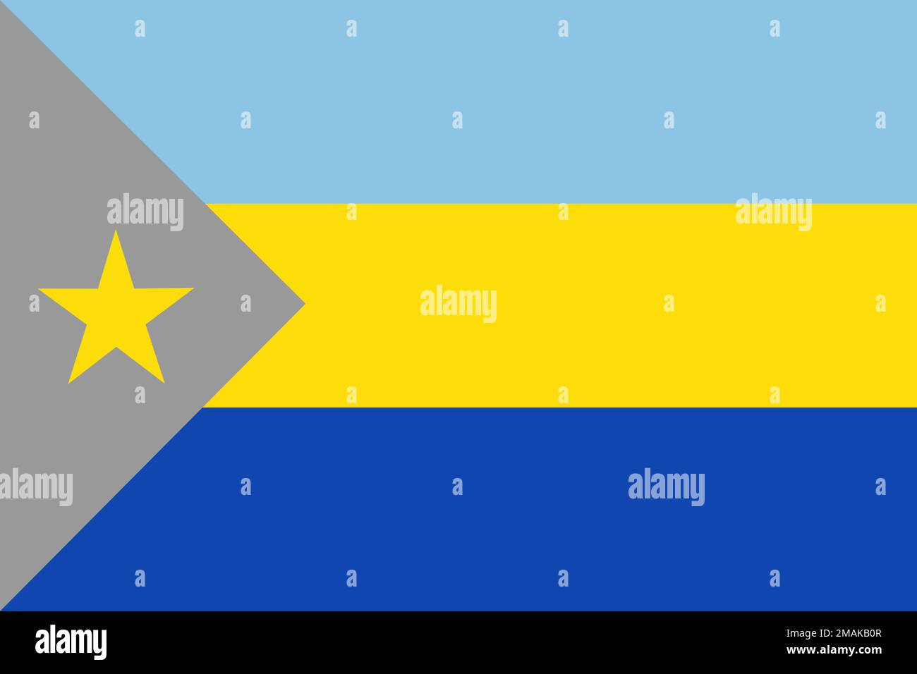 Top view of retro flag Providencia, Narino Colombia with grunge texture. Colombian travel and patriot concept. no flagpole. Plane layout, design. Flag Stock Photo