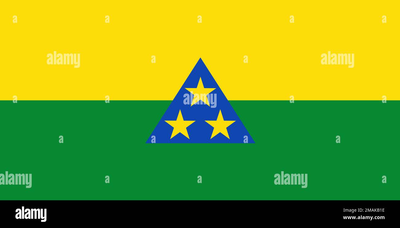 Top view of retro flag Pueblo Rico, Risaralda Colombia with grunge ...