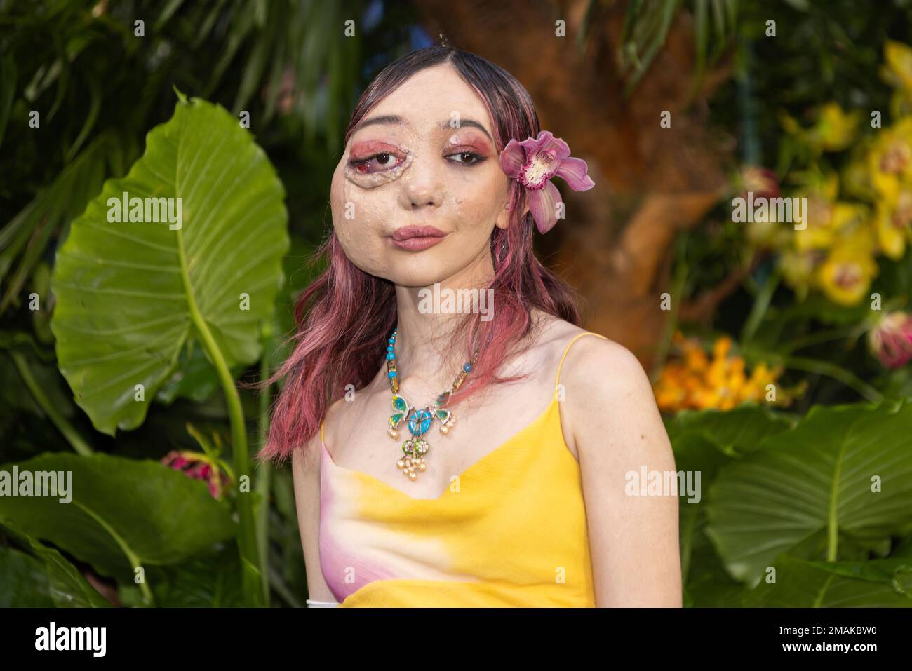 Nikki Lilly poses for photographers upon arrival for the World premiere