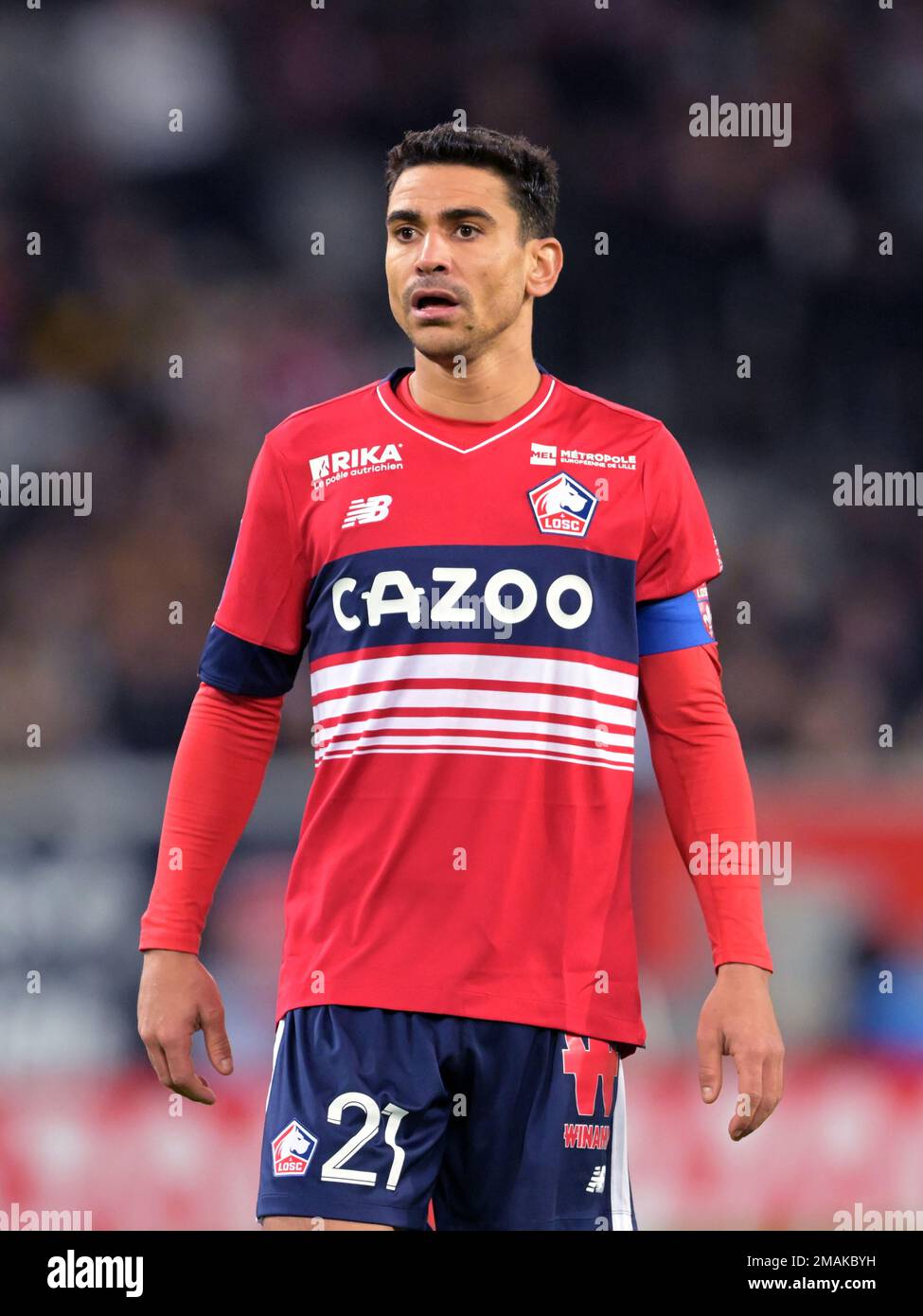 LILLE - Benjamin Andre of LOSC Lille during the French Ligue 1 match  between Lille OSC and Estac Troyes AC at Pierre-Mauroy Stadium on January  15, 2023 in Lille, France. AP
