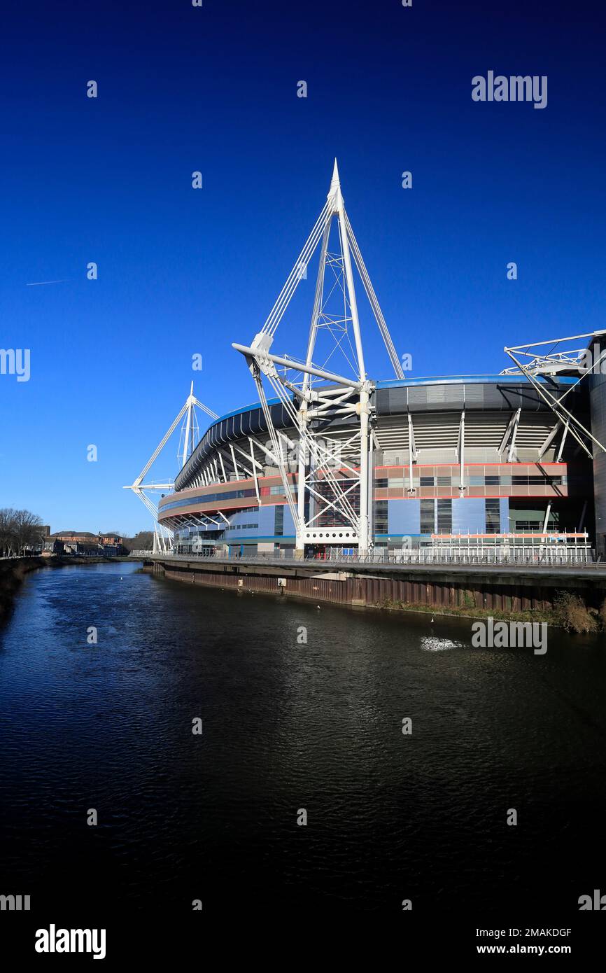 Millennium Stadium, Principality Stadium, Cardiff. January 2023. winter