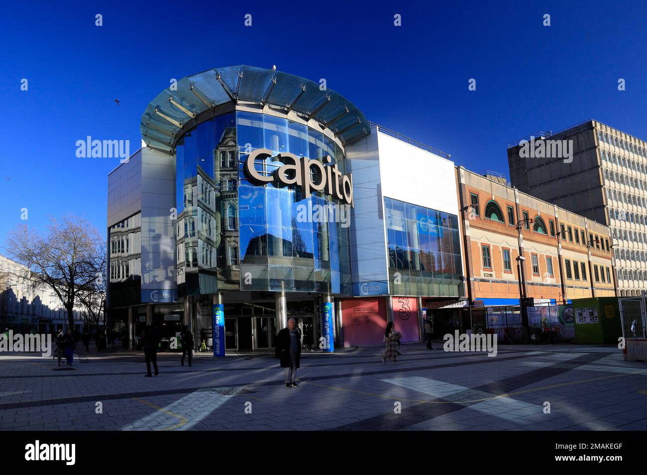 Capitol Centre, Cardiff Queen Street, January 2023. winter Stock Photo