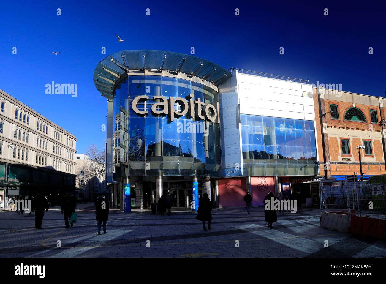 Capitol Centre, Cardiff Queen Street, January 2023. winter Stock Photo