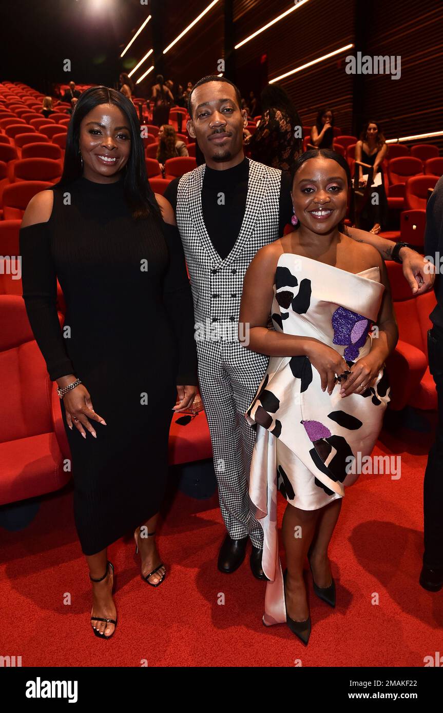 Janelle James, from left, Tyler James Williams and Quinta Brunson at