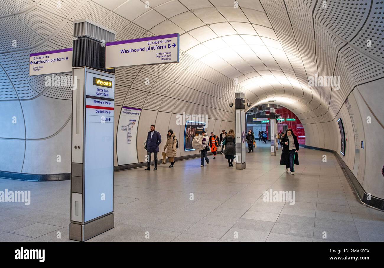 Tunnels in The New Elizabeth Line London UK Stock Photo - Alamy