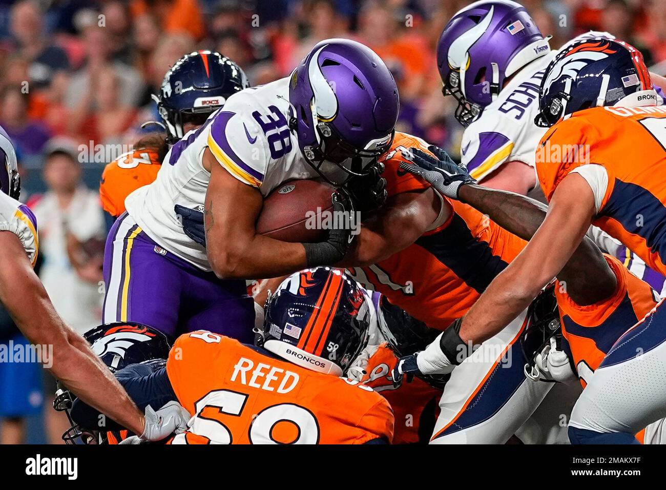 Minnesota Vikings running back Bryant Koback (38) scores a touchdown